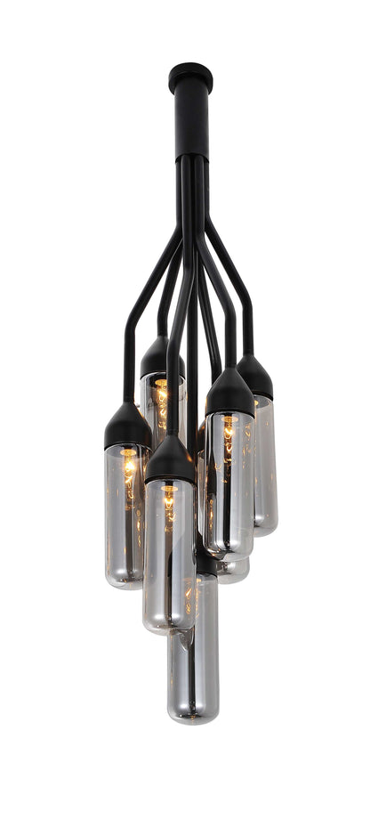 Shaded Empire 6 Light & Glass Flush Ceiling Light