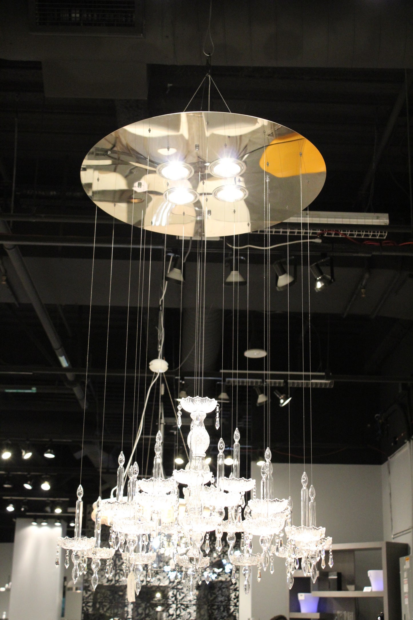 Clear 4 Light Glass Ceiling Light