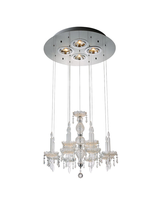 Clear 4 Light Glass Ceiling Light