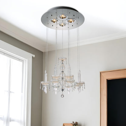 Clear 4 Light Glass Ceiling Light