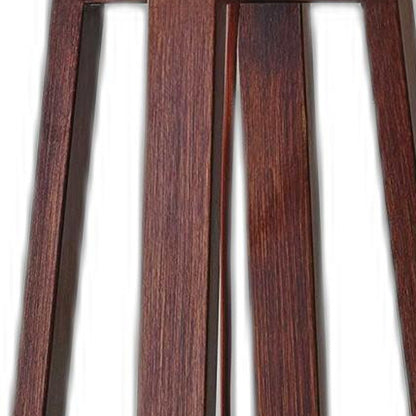 Walnut Wood Finish Table Lamp w/ Shade