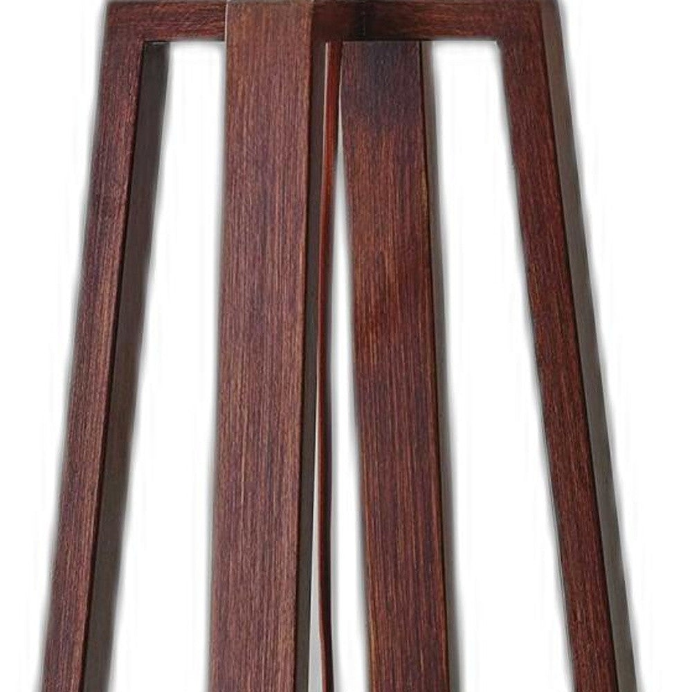 Walnut Wood Finish Table Lamp w/ Shade