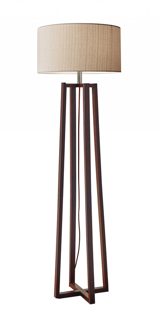 Solid Wood Floor Lamp w/ Shade