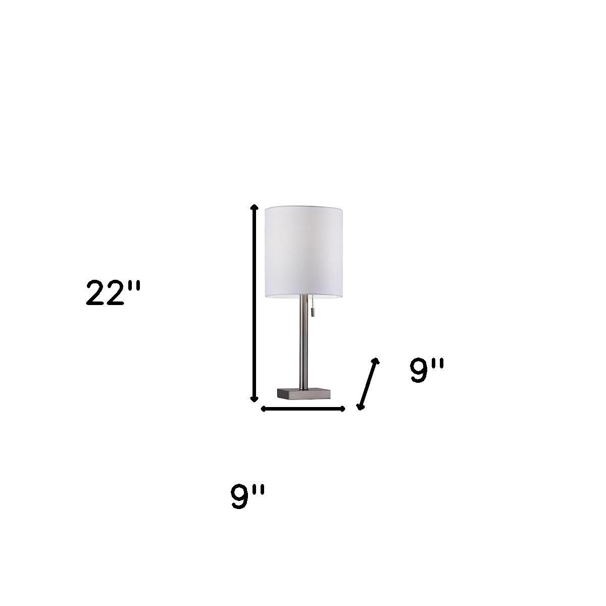Brushed Steel Table Lamp
