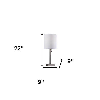 Brushed Steel Table Lamp