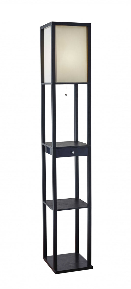 Solid Wood Column Floor Lamp w/ Shade
