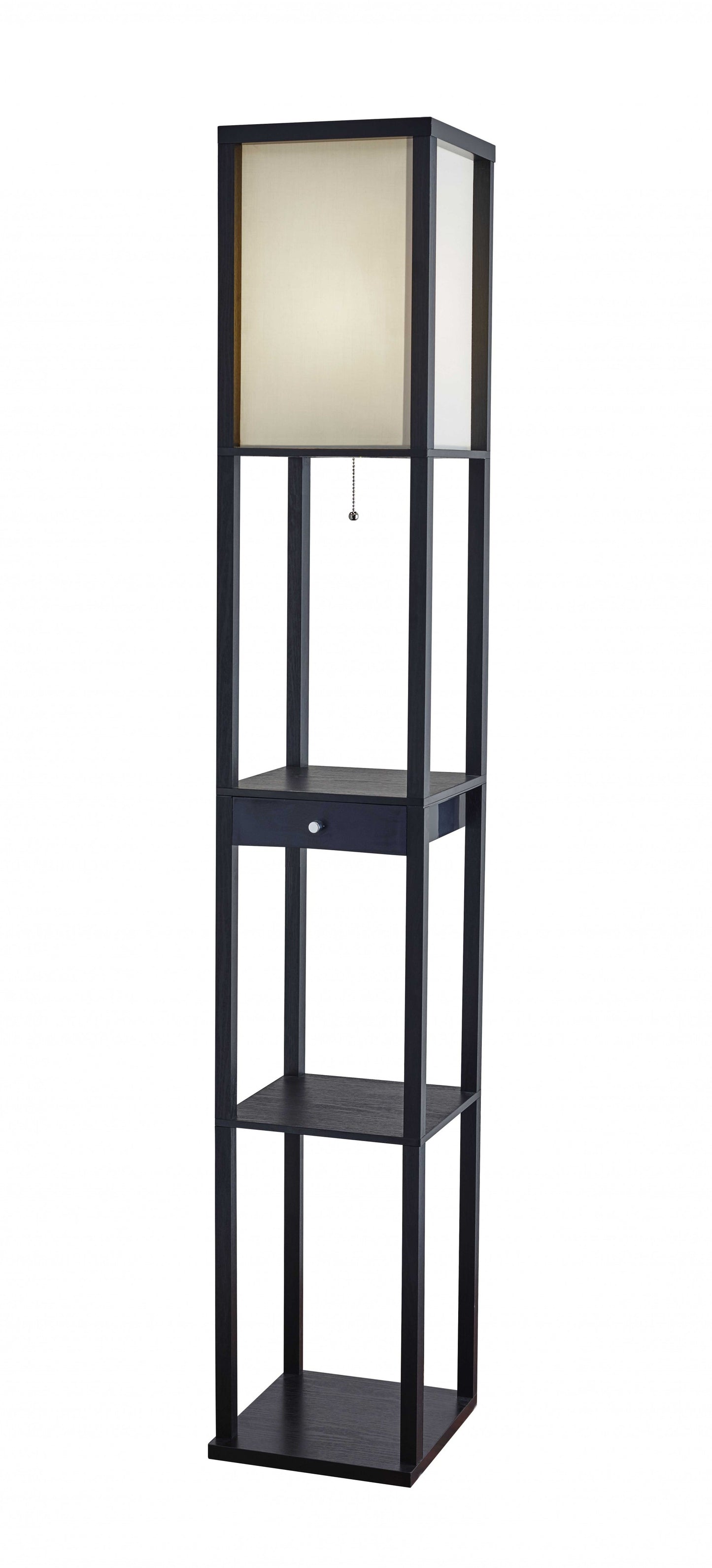Solid Wood Column Floor Lamp w/ Shade