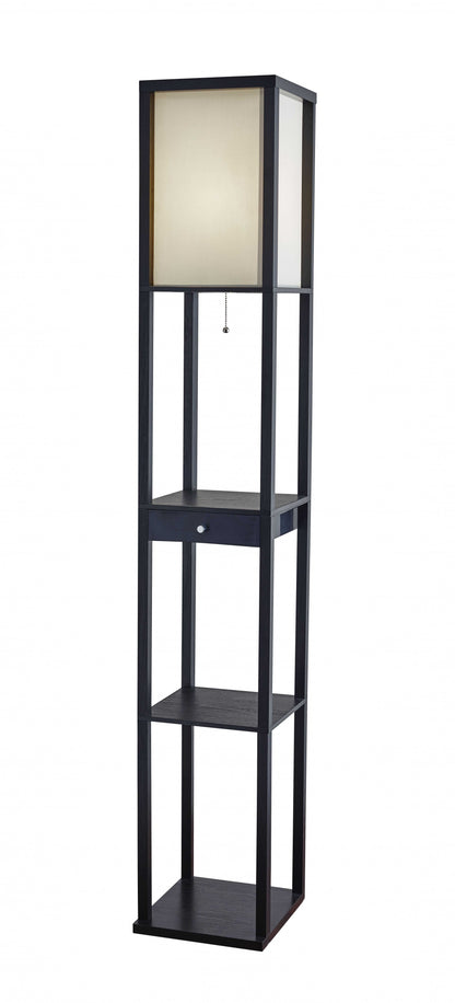 Solid Wood Column Floor Lamp w/ Shade
