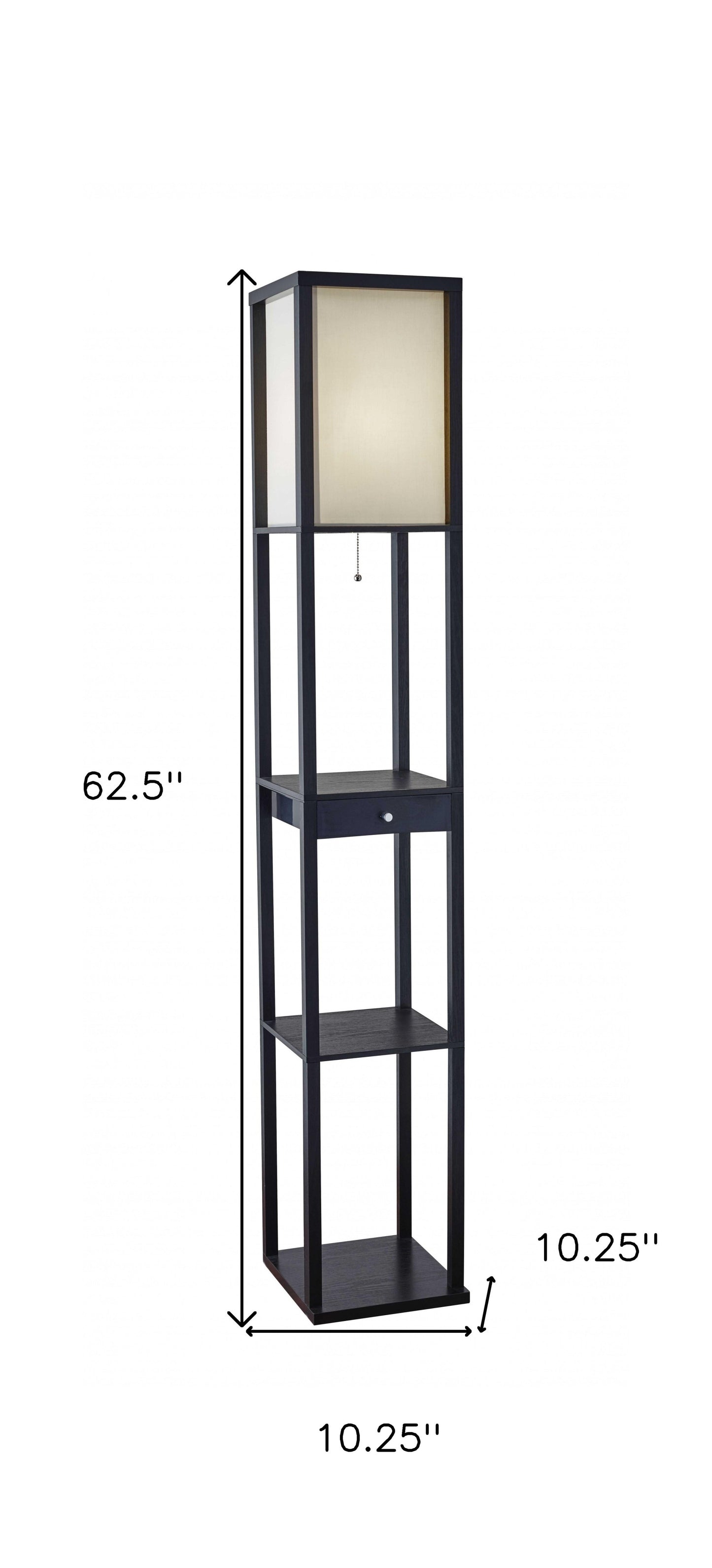 Solid Wood Column Floor Lamp w/ Shade