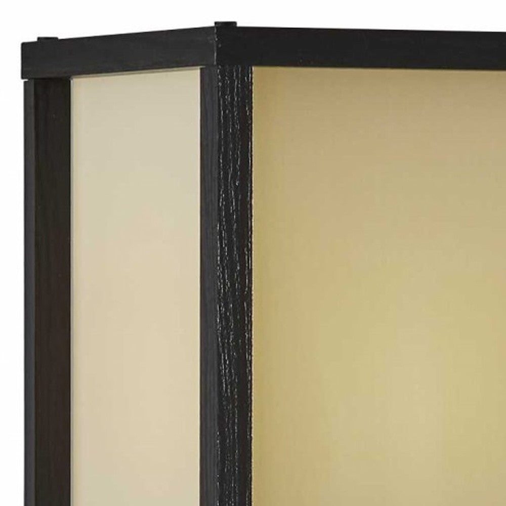 Floor Lamp w/ Black Wood Finish Storage Shelves
