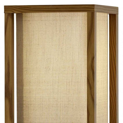 Floor Lamp w/ Natural Wood Finish Storage Shelves
