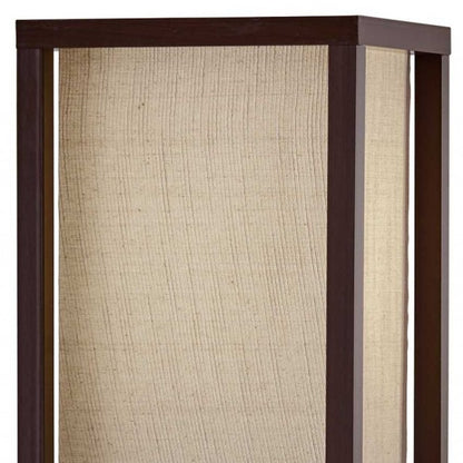 Brown Column Floor Lamp w/ Shade