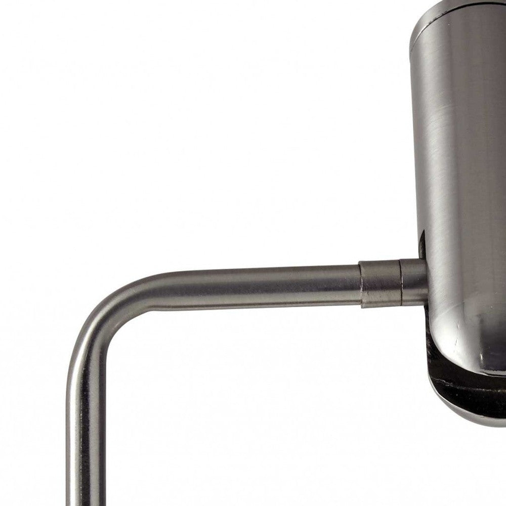 Silver Desk Lamp w/ & Wireless Charging