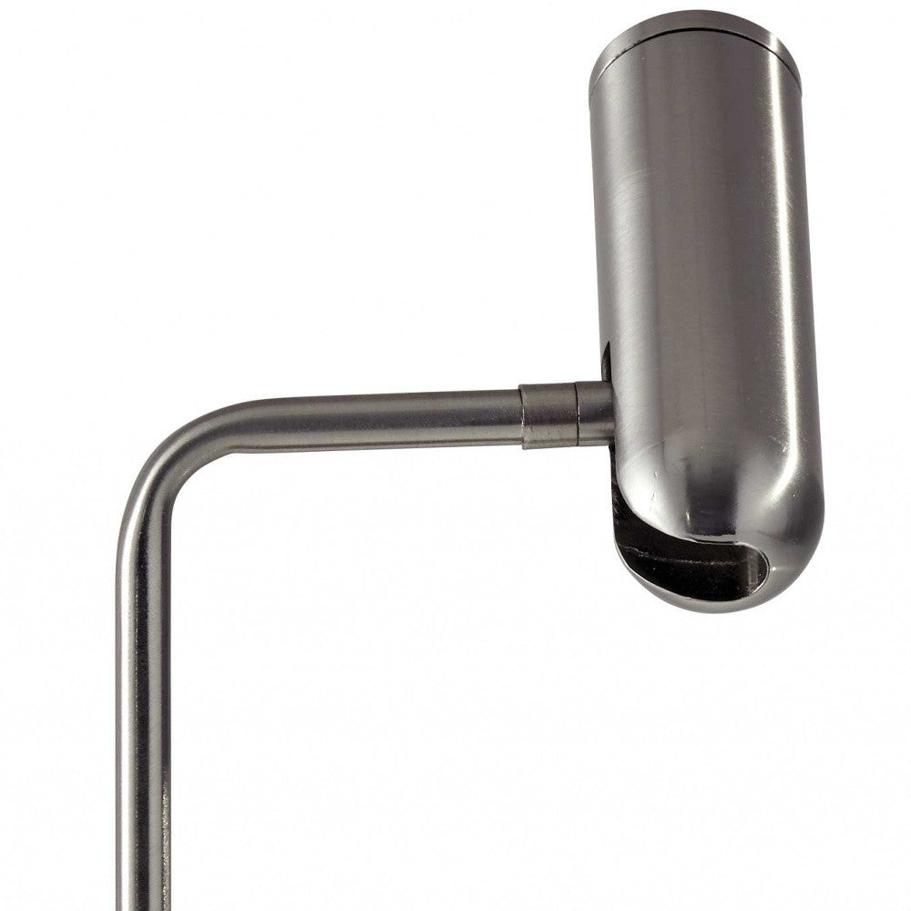 Silver Desk Lamp w/ & Wireless Charging