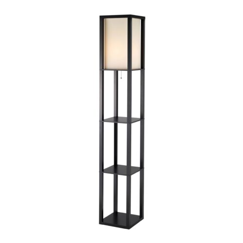 H Sleek Column Style Floor Lamp w/ Storage