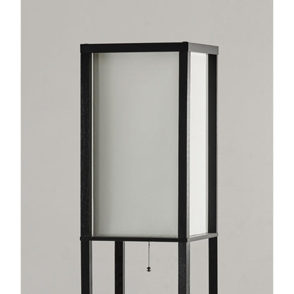 H Sleek Column Style Floor Lamp w/ Storage