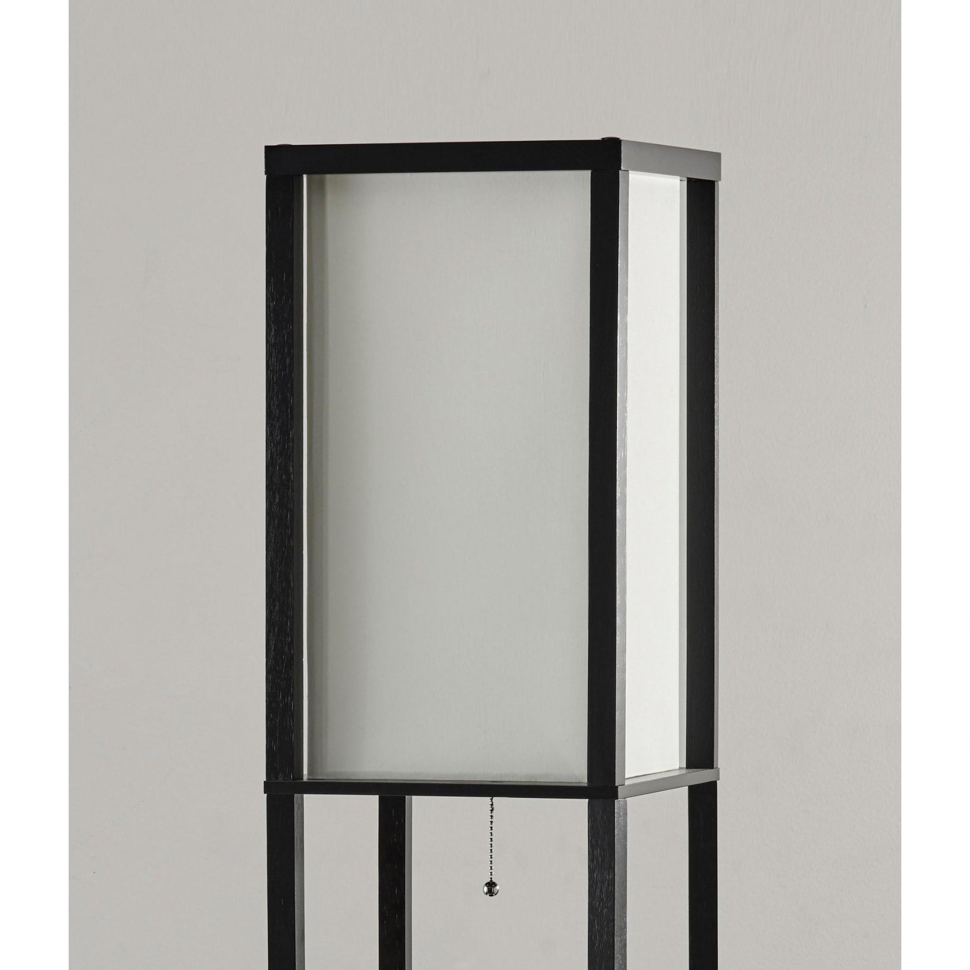 H Sleek Column Style Floor Lamp w/ Storage