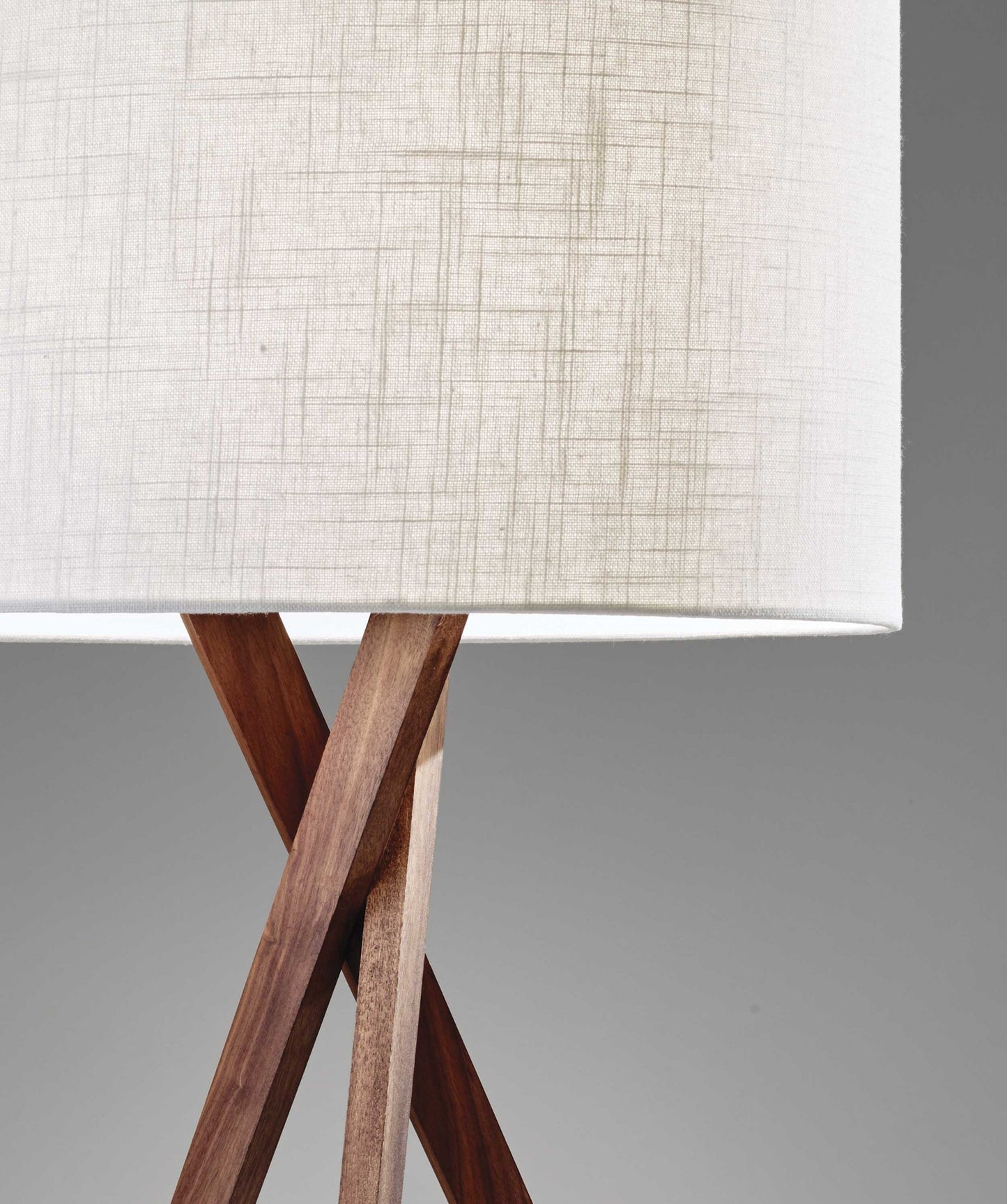 Solid Wood Tripod Floor Lamp w/ Shade