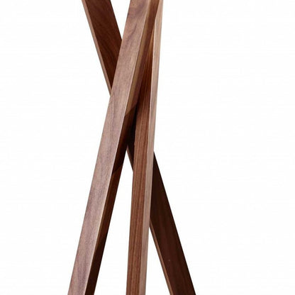 Solid Wood Tripod Floor Lamp w/ Shade
