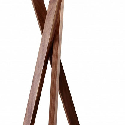 Solid Wood Tripod Floor Lamp w/ Shade