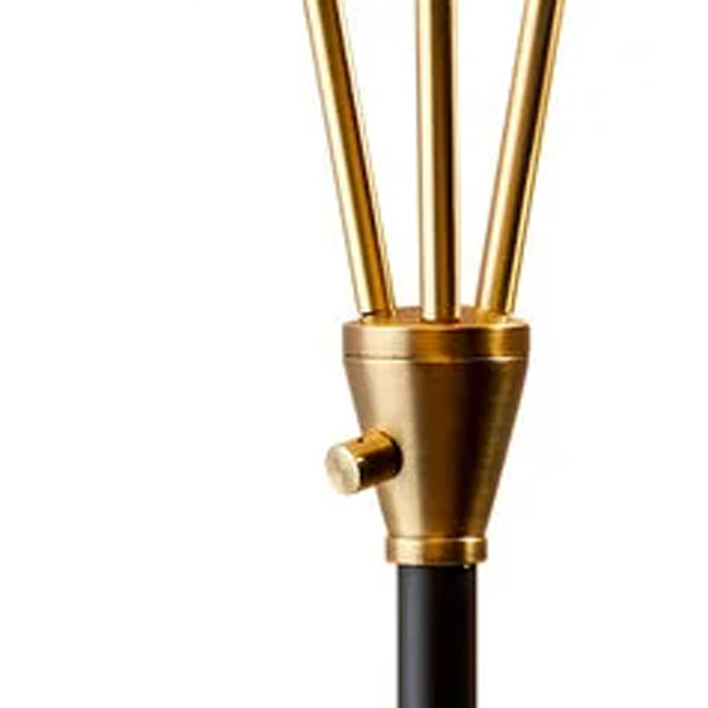 Black 3-Light Floor Lamp w/ Black Shade