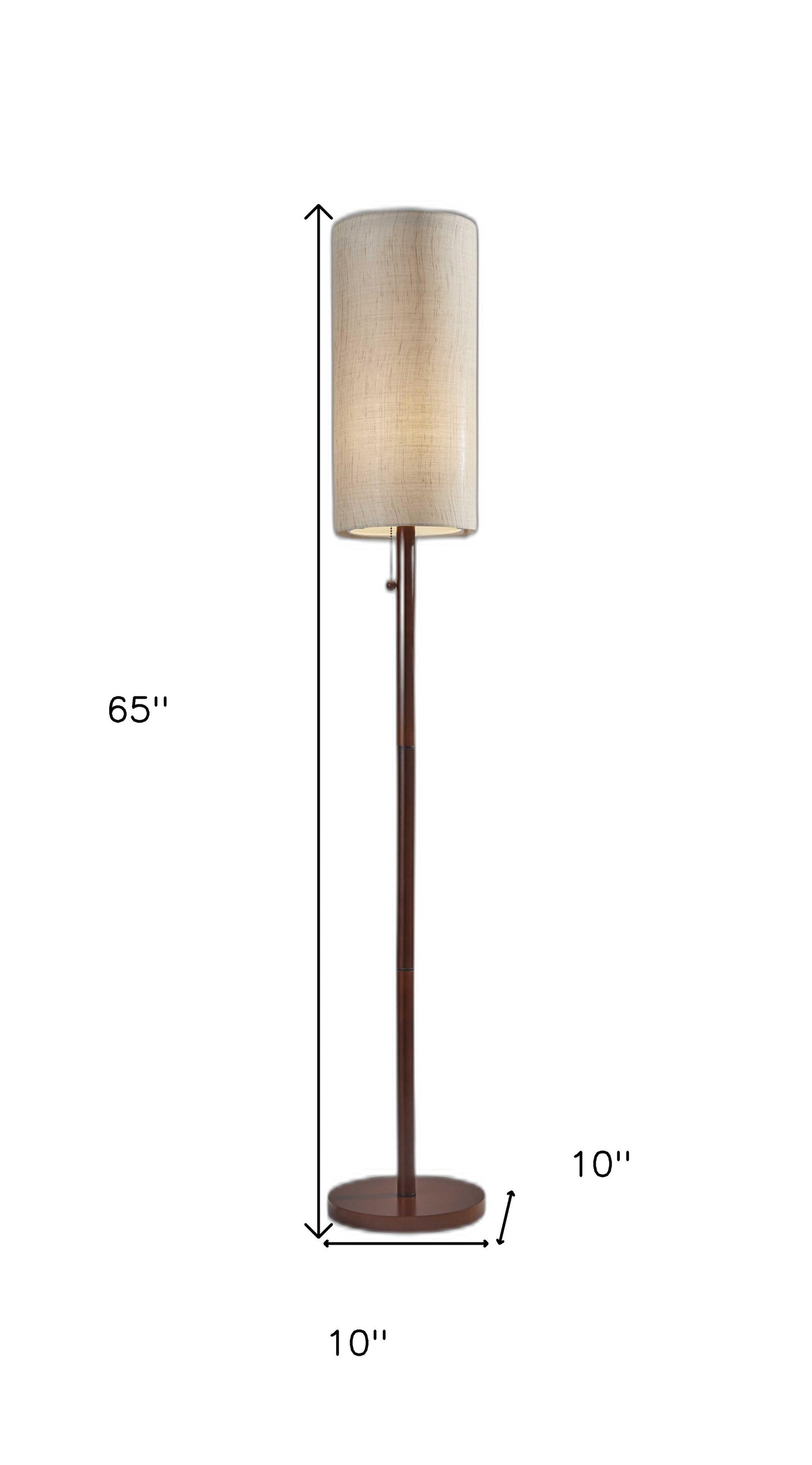 Solid Wood Floor Lamp w/ Shade