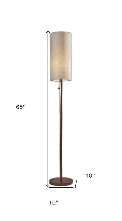 Solid Wood Floor Lamp w/ Shade