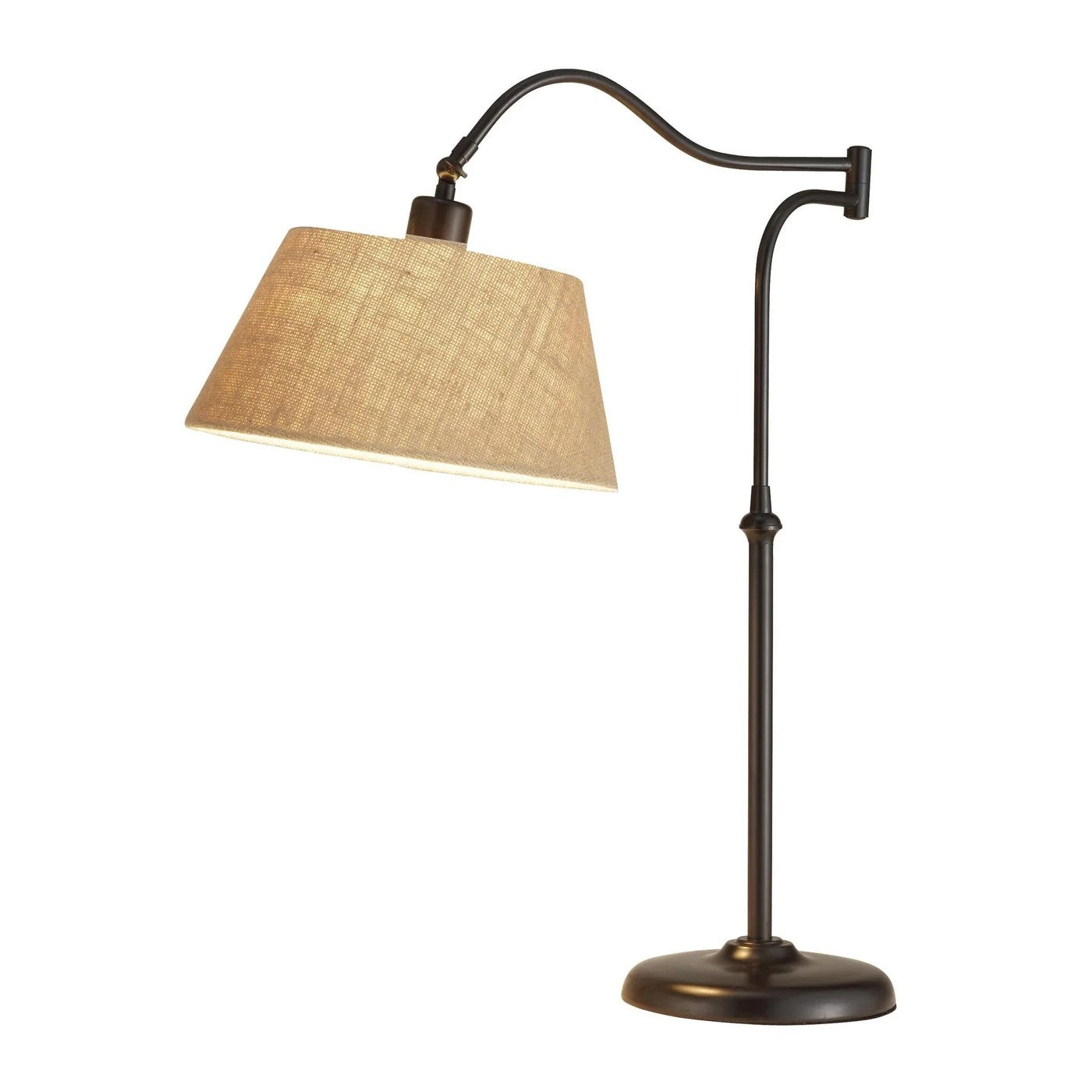 Dark Bronze Swing Arm Adjustable Table Lamp