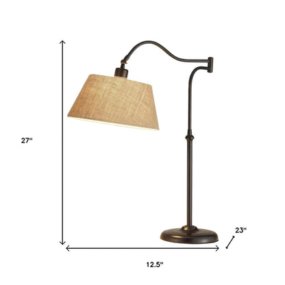 Dark Bronze Swing Arm Adjustable Table Lamp