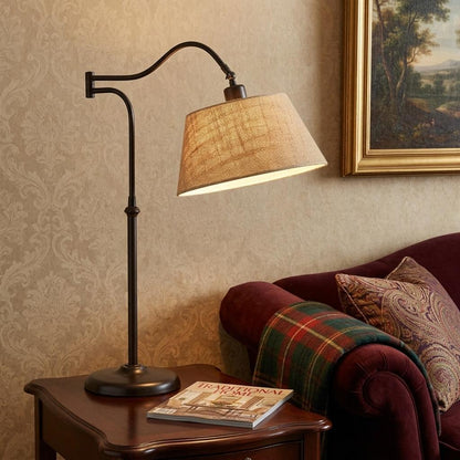 Dark Bronze Swing Arm Adjustable Table Lamp