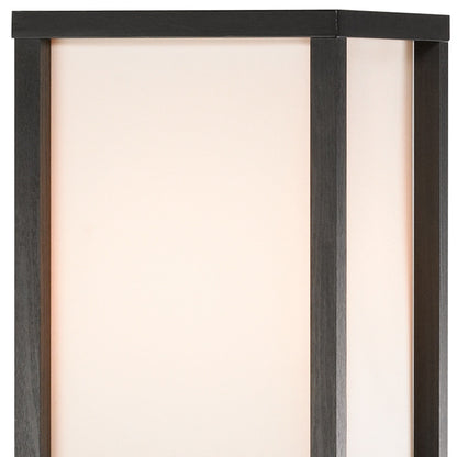 Black Column Floor Lamp w/ Off White Shade