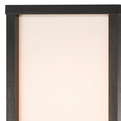 Black Column Floor Lamp w/ Off White Shade