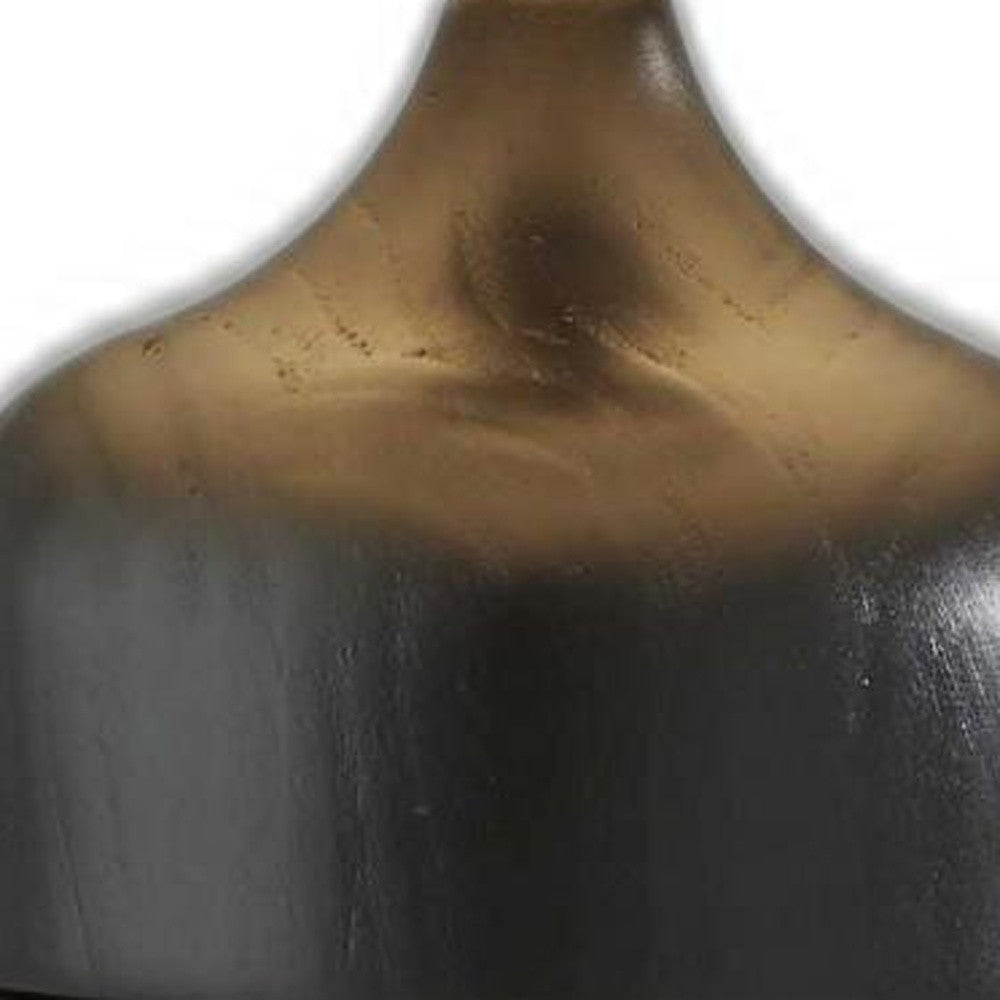 Black Glass Bedside Table Lamp w/ Shade