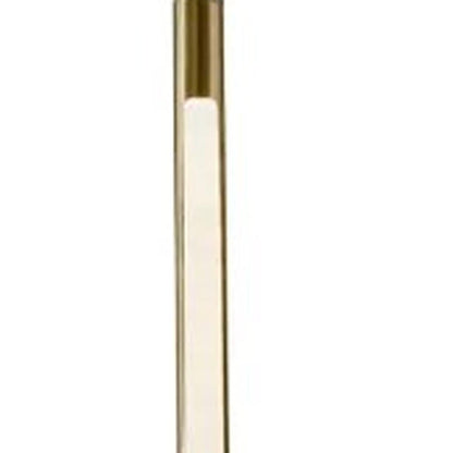 Minimalist Ambient Glow Floor Lamp w/ Dimmer In Antique Brass & Black Marble