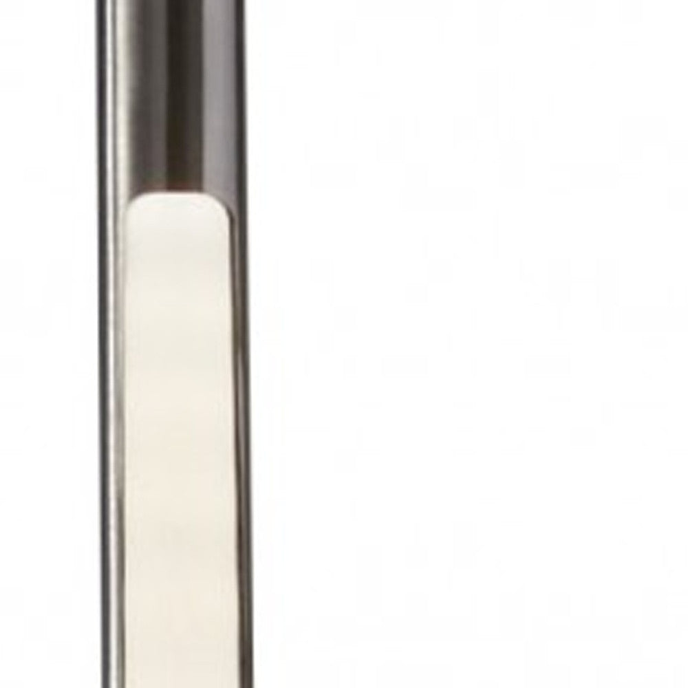 Minimalist Ambient Glow Floor Lamp w/ Dimmer In Brushed Steel & White Marble
