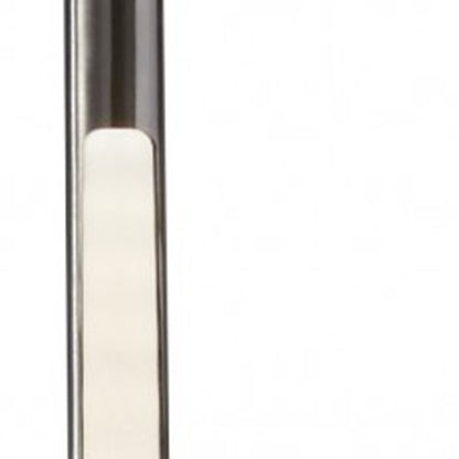 Minimalist Ambient Glow Floor Lamp w/ Dimmer In Brushed Steel & White Marble
