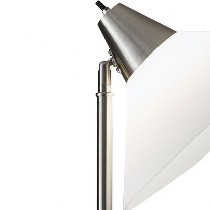 Elemental Brushed Steel Torchiere w/ Shade