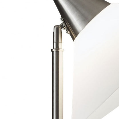 Elemental Brushed Steel Torchiere w/ Shade