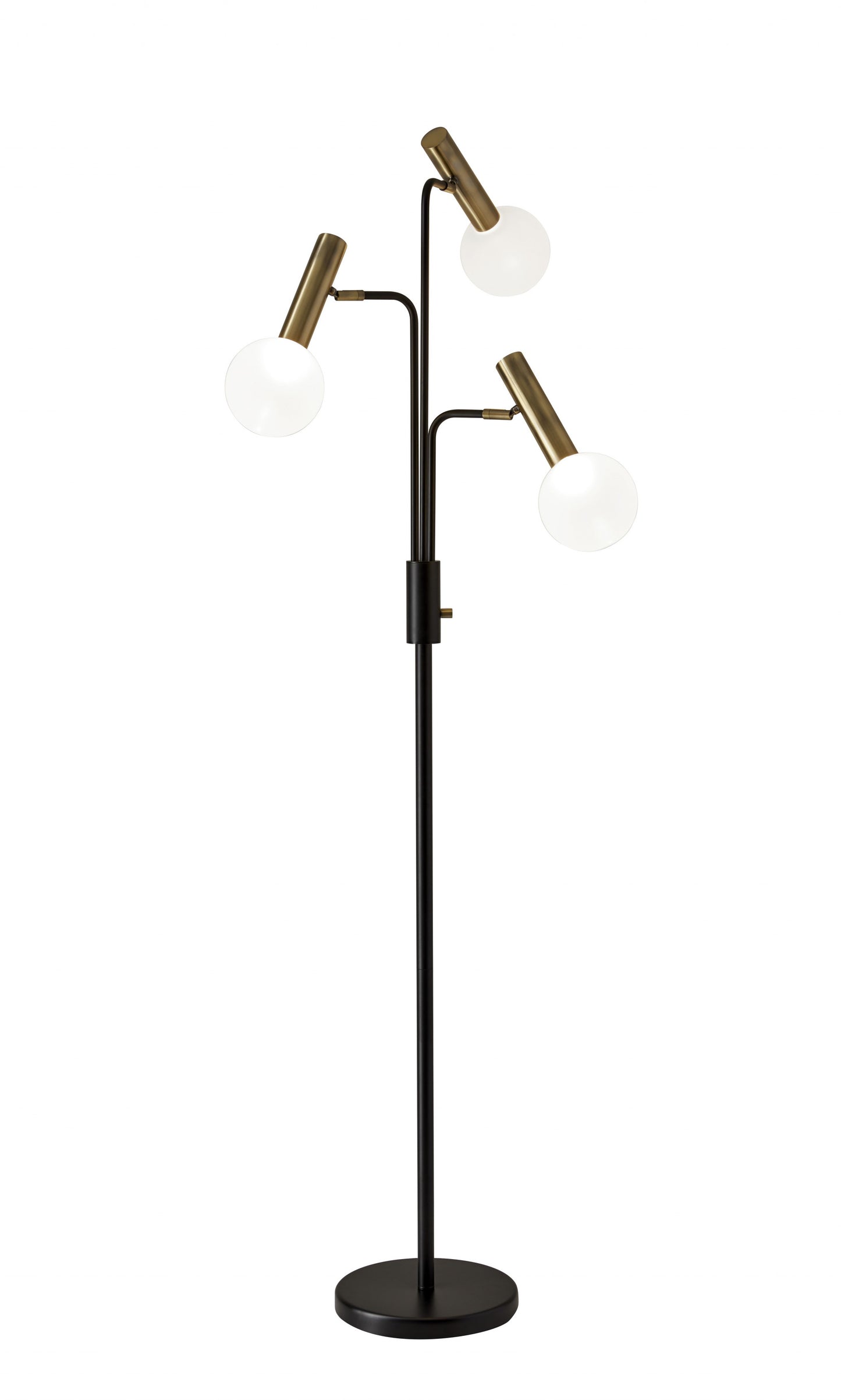 Black 3-Light Floor Lamp