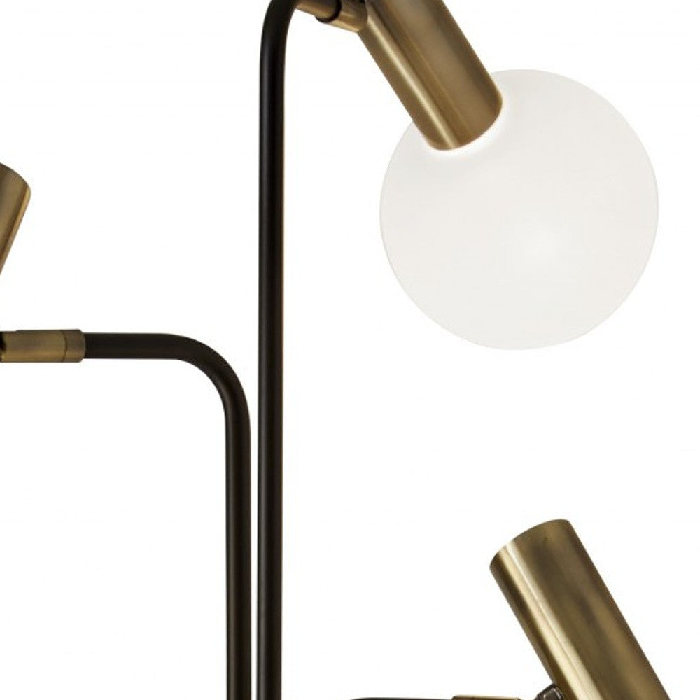 Black 3-Light Floor Lamp