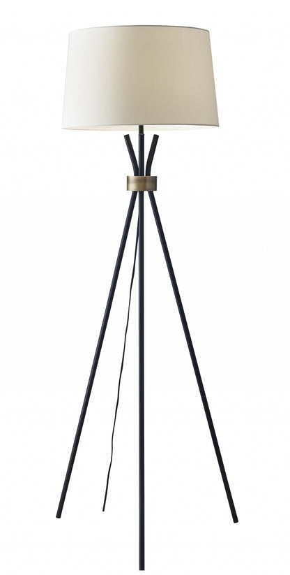 Black Tripod Floor Lamp w/ Shade