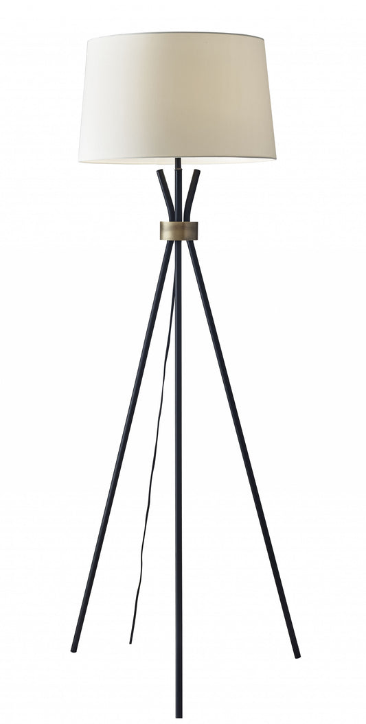 Black Tripod Floor Lamp w/ Shade