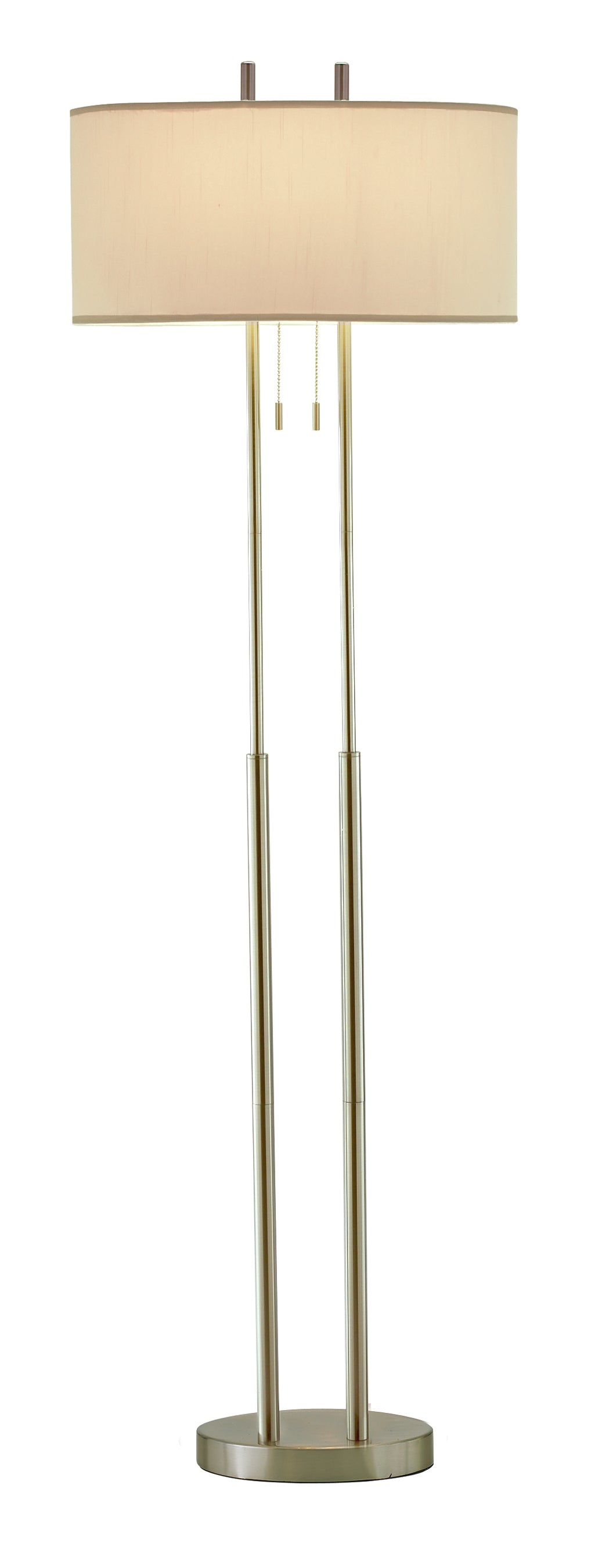 Brushed Task Floor Lamp w/ White Shade