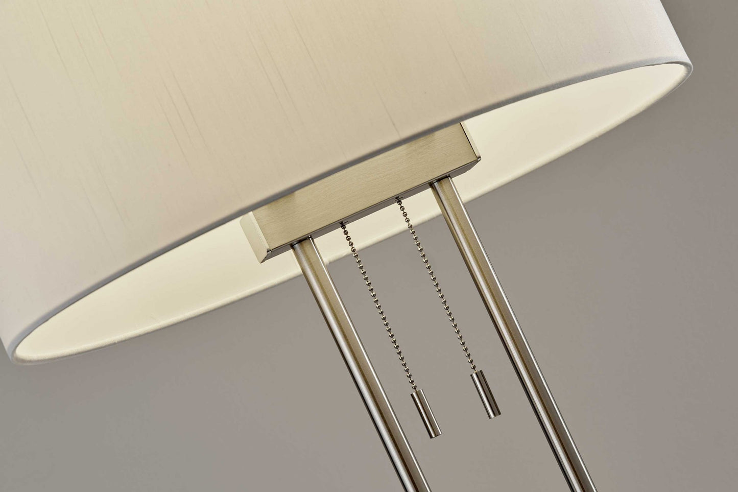 Brushed Task Floor Lamp w/ White Shade