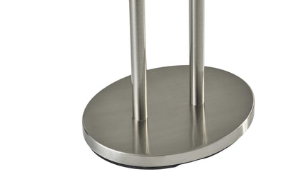 Brushed Task Floor Lamp w/ White Shade