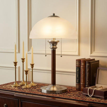 Silver Standard Table Lamp w/ Shade