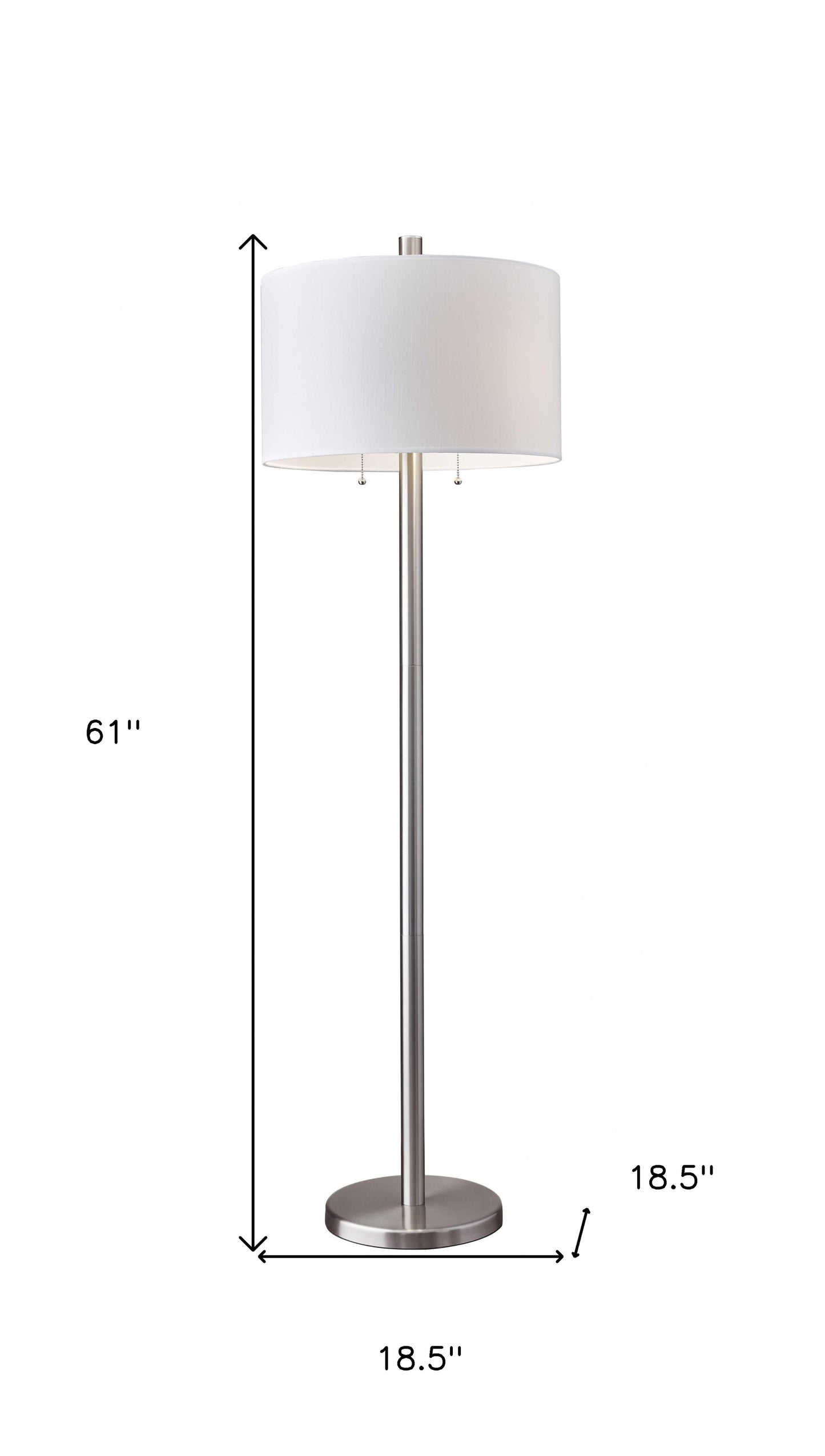 Two Light Floor Lamp w/ Shade