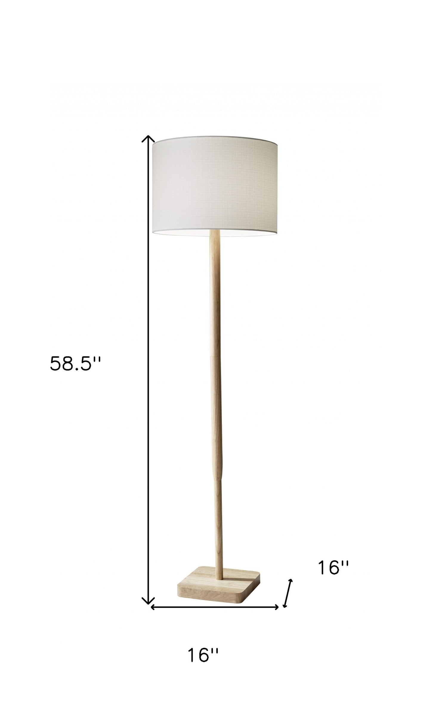Solid Wood Floor Lamp w/ Shade