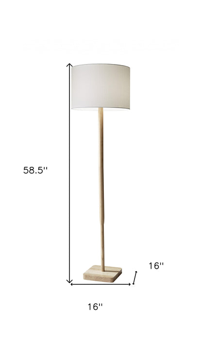 Solid Wood Floor Lamp w/ Shade