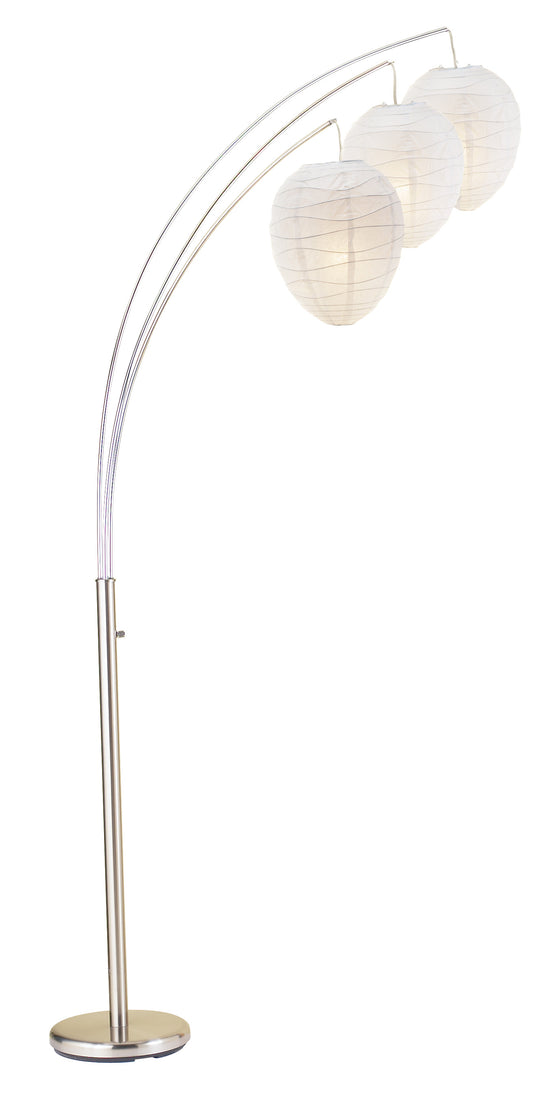Brushed Steel Arc Lamp